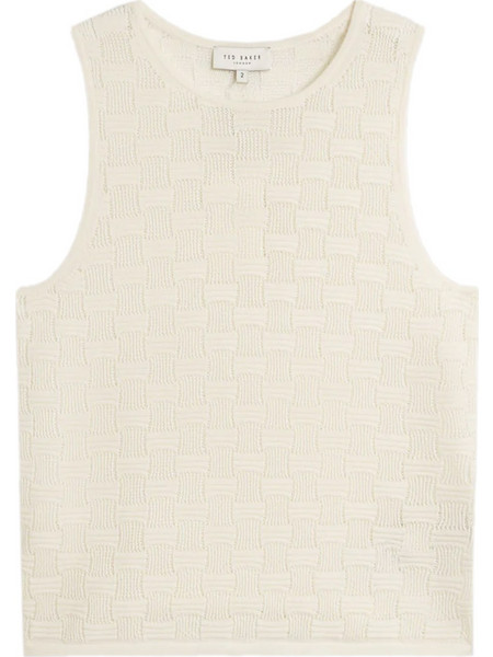Top Yuna Touch Of Silk Knitted Sleeveless 281467 white