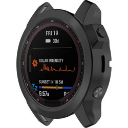 For Garmin Epix Pro 51mm Half Package Electroplated TPU Watch Protective Case(Black)