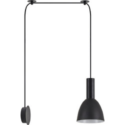Home Lighting Κρεμαστό Φωτιστικό Οροφής Μονόφωτο E27 Μαύρο SE21-BL-4-NM1W-MS2 77-8816