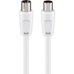 Goobay Καλώδιο Κεραίας Coax Male to Coax Female 0.5m White 50910