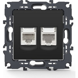 PRIME ΠΡΙΖΑ ΤΗΛΕΦΩΝΟΥ 1xRJ11 CAT3 IP20 & ΠΡΙΖΑ ΔΙΚΤΥΟΥ 1xRJ45 CAT6 UTP IP20 MAT ΑΝΘΡΑΚΙ ACA - 1000113405