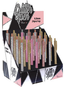 Tesoro Στυλό Διαρκείας 0.7mm Μπλε με Glitter 582161