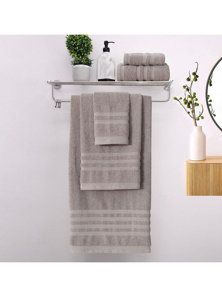 Πετσέτες Μπάνιου (Σετ 3τμχ) 100% Βαμβάκι Blanca Light Grey 500gsm