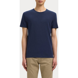 T-SHIRT SELECTED SLHNEWPIMA SS O-NECK TEE NAVY BLAZER SELECTED