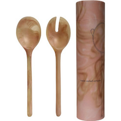 Resin Salad Servers Set 30cm | Coral