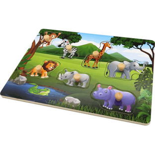 Παιδικό Puzzle Remoundo Σφηνώματα Άγρια Ζώα 7 Κομμάτια