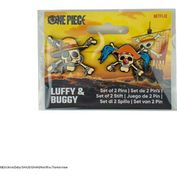 Netflix's One Piece (2023) - Set of 2 Luffy & Buggy Pins - KC618701