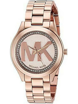 Michael Kors Mini Slim Runway Γυναικείο Ρολόι με Ροζ Χρυσό Μεταλλικό Μπρασελέ MK3549