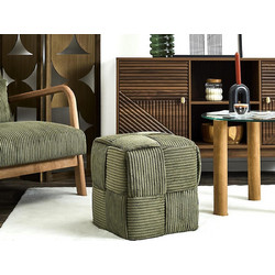 The Home Deco Factory Scott Πουφ Σκαμπό Πράσινο 36x36x38cm 346000073 3664944699743
