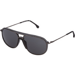 Lozza SL233 0568 Ανδρικά Γυαλιά Ηλίου Aviator Μεταλλικά Μαύρα με Μαύρο Polarized Φακό