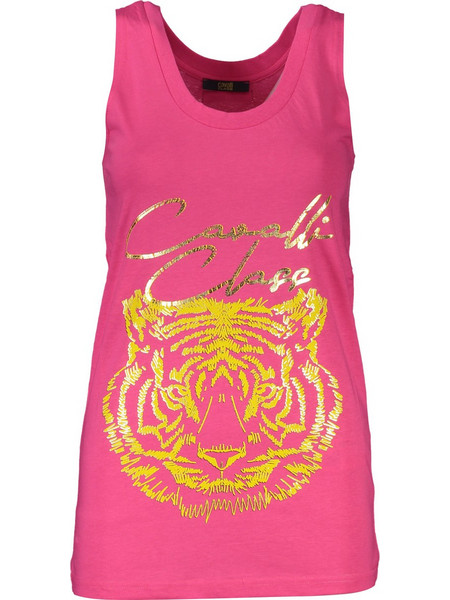 CAVALLI CLASS WOMEN'S PINK TANK TOP Ροζ