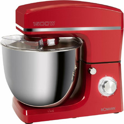Bomann KM 6036 Red Κουζινομηχανή 1500W με Ανοξείδωτο Κάδο 10lt