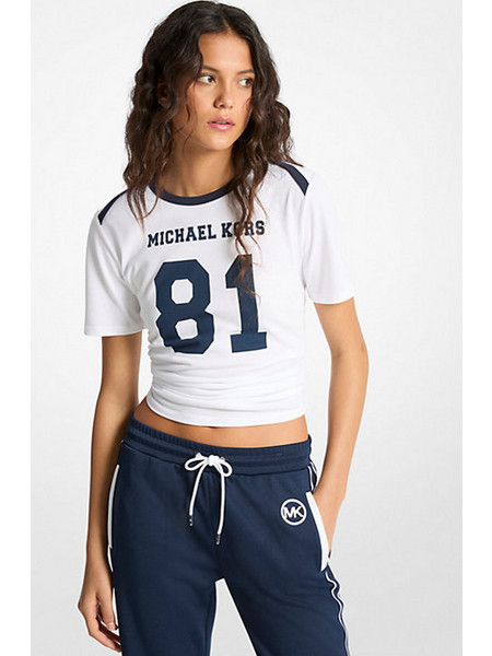 Γυναικείο T-Shirt Με Λογότυπο Λευκό Michael Kors MR651WT97J-409