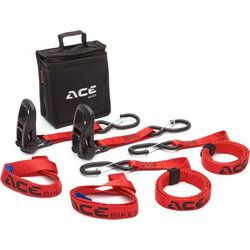 Acebikes Σέτ ιμάντες πρόσδεσης Μοτοσυκλέτας για μεταφορά ratchet Pro Pack