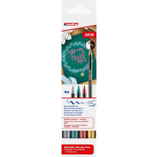 Μαρκαδόροι Edding 1340 Metallic Σετ 4 Τεμαχίων Christmas Pack