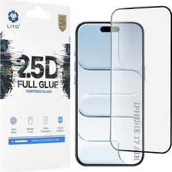 Προστασία οθόνης κινητού Lito 2.5D FullGlue Glass for iPhone 17 Air Black
