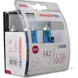 M-tech H4 Powertec Ultra White Αλογόνου 12V 60/55W 2τμχ