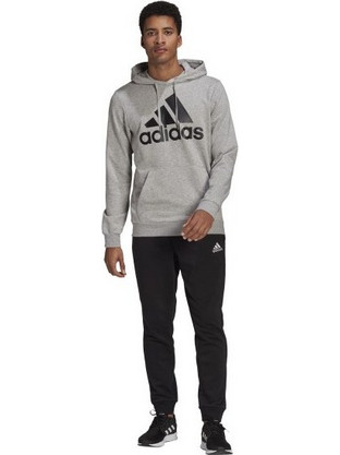 Adidas Performance Linear Ανδρικό Σετ Φόρμας με Λάστιχο Μαύρο Γκρι GK9653