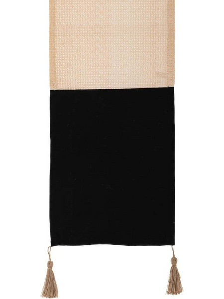 Τραβέρσα 91739 Cream-Black 32X150 Ύφασμα