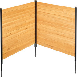 VEVOR Ξύλινη Προστατευτική Φράχτης 38" x 42" 2 Πάνελ, Εύκολη Εγκατάσταση, Μεταλλικά Στοιχεία. MZL3842INCH2ZBYKTV0