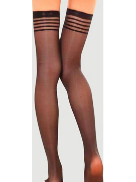 Διάφανες Κάλτσες Sexy Stripes Stockings - Καφέ