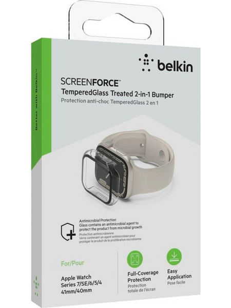 Belkin TemperedCurve Screenprot. Apple Watch 4-8/SE 40/41mm clear (OVG003ZZCL)