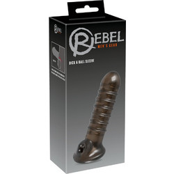 You2Toys Rebel Dick & Ball Sleeve Κάλυμμα Επιμήκυνσης Πέους Μαύρο