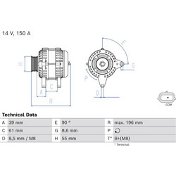 Bosch Γεννήτρια - 0 986 084 870