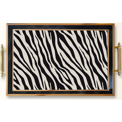 Δίσκος Σερβιρίσματος 244KNG1131 50x29x3,5cm Multi-Gold Aberto Design Γυαλί