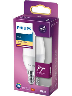 Philips Λαμπτήρας Ε14 2,8W 2700K 250lm