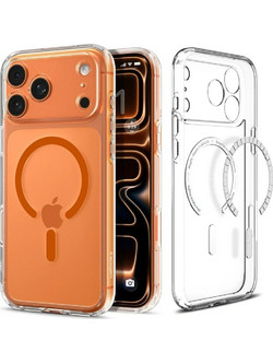Spigen Ultra Hybrid MagSafe Back Cover Clear Orange (iPhone 18 Pro Max / 17 Pro Max)