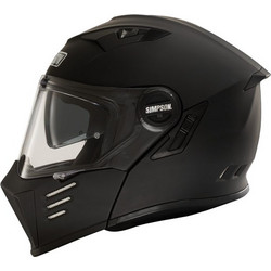 Simpson Darksome Matt Black Κράνος Μηχανής Flip-Up