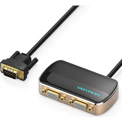 VENTION 1 In 2 Out VGA Splitter 1M Black (DBABF) (VENDBABF)