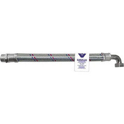 Σπιράλ Σύνδεσης EUROFLEX Acciaio Αρσ. - Θηλ. Inox Γωνία 1'' x 80cm για Αντλίες Νερού και Πιεστικά (30-0348)
