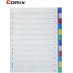 Spree - Comix Διαχωριστικά Πλαστικά Α4 1-12 Χρωματιστά - 04925