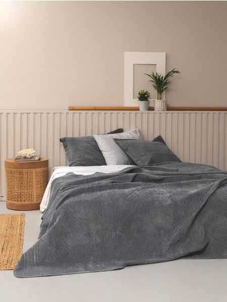 Palamaiki Κουβερλι Υπέρδιπλο 220x240 DIZZA GREY Γκρι