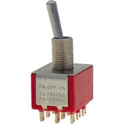 ΔΙΑΚΟΠΤΗΣ TOGGLE ON-OFF-ON MINI ΤΡΙΠΟΛΙΚΟΣ 9P 2A/250V MTS-303-A1 YNX (ΣΕΤ ΜΕ 20)