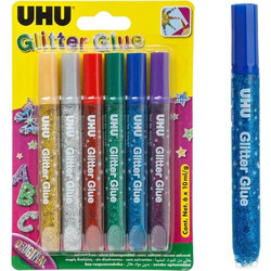 Glitter Κόλλα UHU 10ml - 6 τμχ