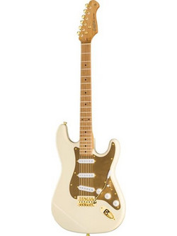 Harley Benton ST-62DLX Vintage Series Ηλεκτρική Κιθάρα ST Style με SSS Μαγνήτες και Ταστιέρα Maple Olympic White High-gloss