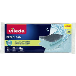 Vileda Pro Clean enzyme profiled scourer 3 pcs