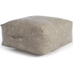 ΔΙΑΚΟΣΜΗΤΙΚΟ ΠΟΥΦ LETHAL 50X50X25 ΜΕ ΥΦΗ ΔΕΡΜΑΤΟΣ GREY NEF-NEF HOMEWARE