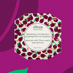 Citrus - Πίτα Φρούτου Δαμάσκηνο Με Μαστίχα Χίου & Αμύγδαλο 70g