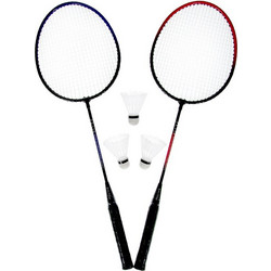 Σετ με 2 Ρακέτες Badminton Πλαστικές με 3 Μπάλες 65cm - 5 τμχ