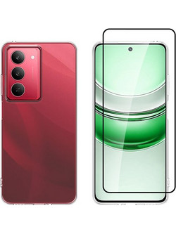 Vivid Set Gelly Case + Full Face Tempered Glass Realme 14X 5G Black (VIGELLY450GLASSBK)