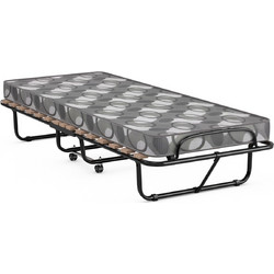 Costway Πτυσσόμενο Κρεβάτι με Στρώμα Γκρι 190 x 80 x 33 cm, Ιταλίας HW72809GR