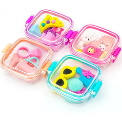 Fancy Erasers in Lunchbox: Girl