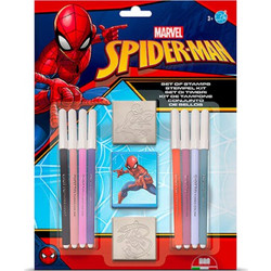 Σετ σφραγίδες και μαρκαδόροι Spiderman