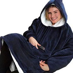 Κουβέρτα Huggle Plush Βελουτέ Μπλε 70x90εκ