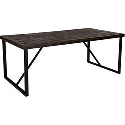 MAIANDROS ΤΡΑΠΕΖΙ ΚΑΦΕ ΣΚΟΥΡΟ 200x100x76
