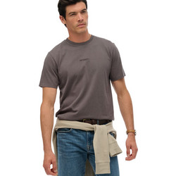 Superdry D1 Micro Logo Ανδρικό Αθλητικό T-Shirt Ανθρακί M1012131A-ZCY